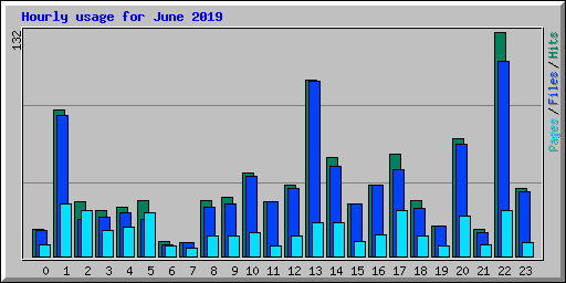 Hourly usage for June 2019
