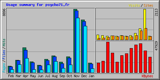 Usage summary for psycho71.fr